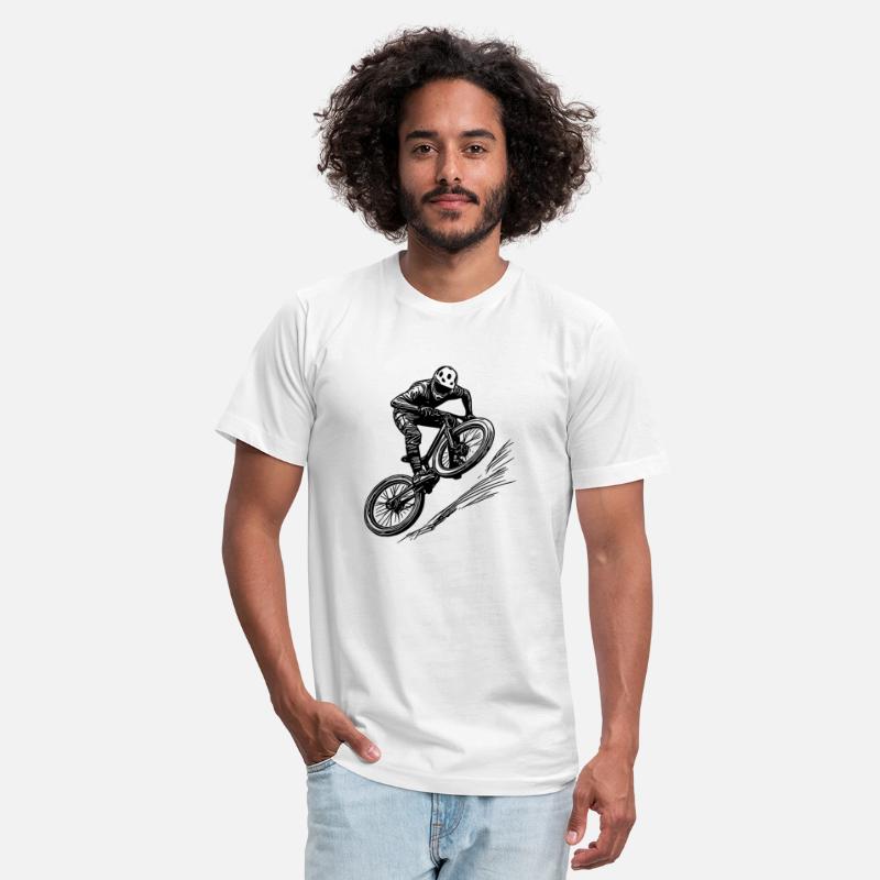 Mountain Biker With Downhill Bike