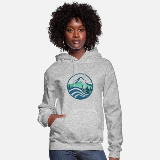 mountain river tree image logo