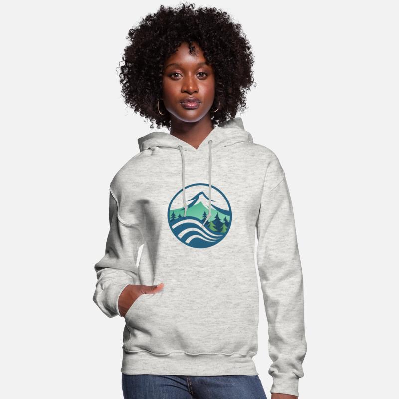 mountain river tree image logo
