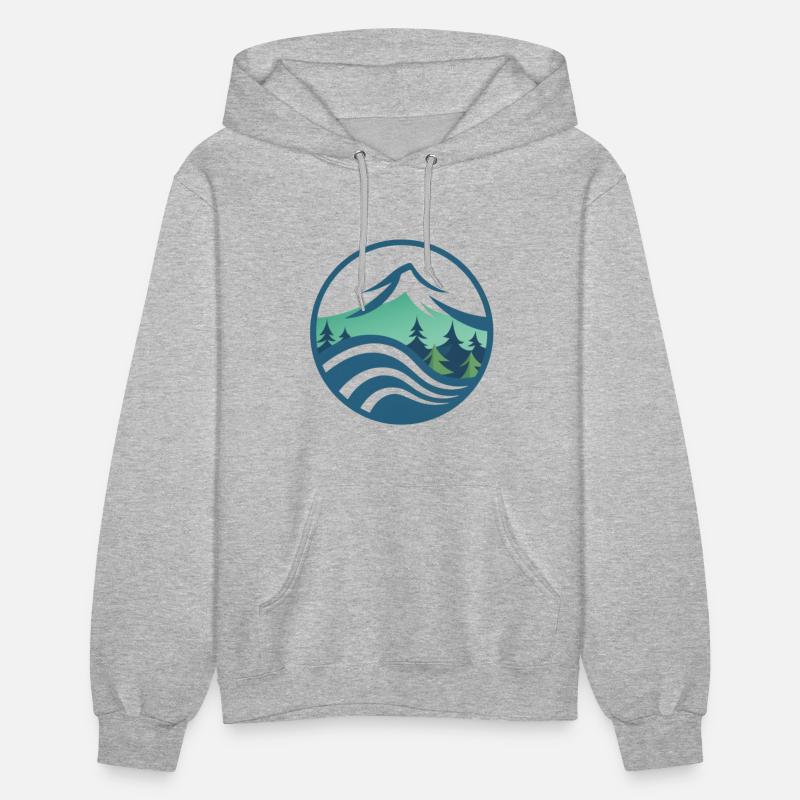 mountain river tree image logo