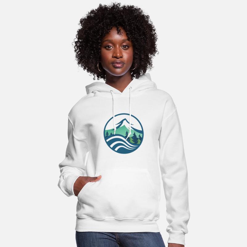 mountain river tree image logo