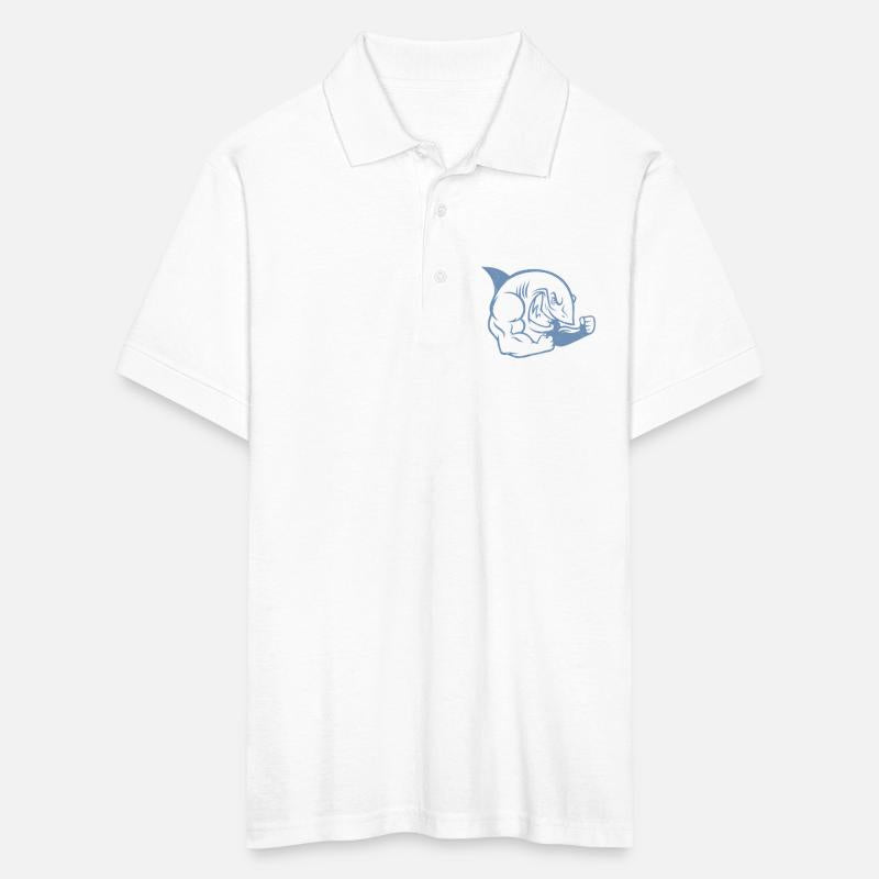 Muscular Shark Bodybuilder Workout Silhouette