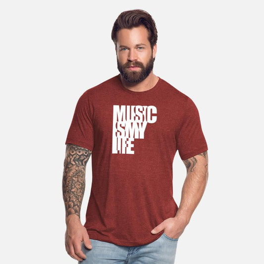 Music is my Life Text Letters Quote Saying Party
