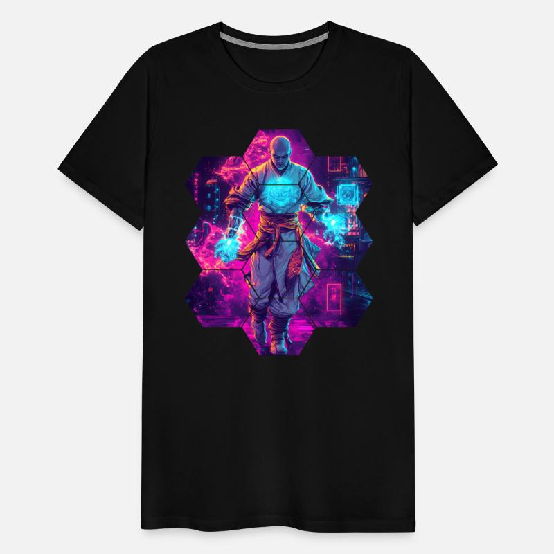 Mystical Monk With Luminous Symbolism