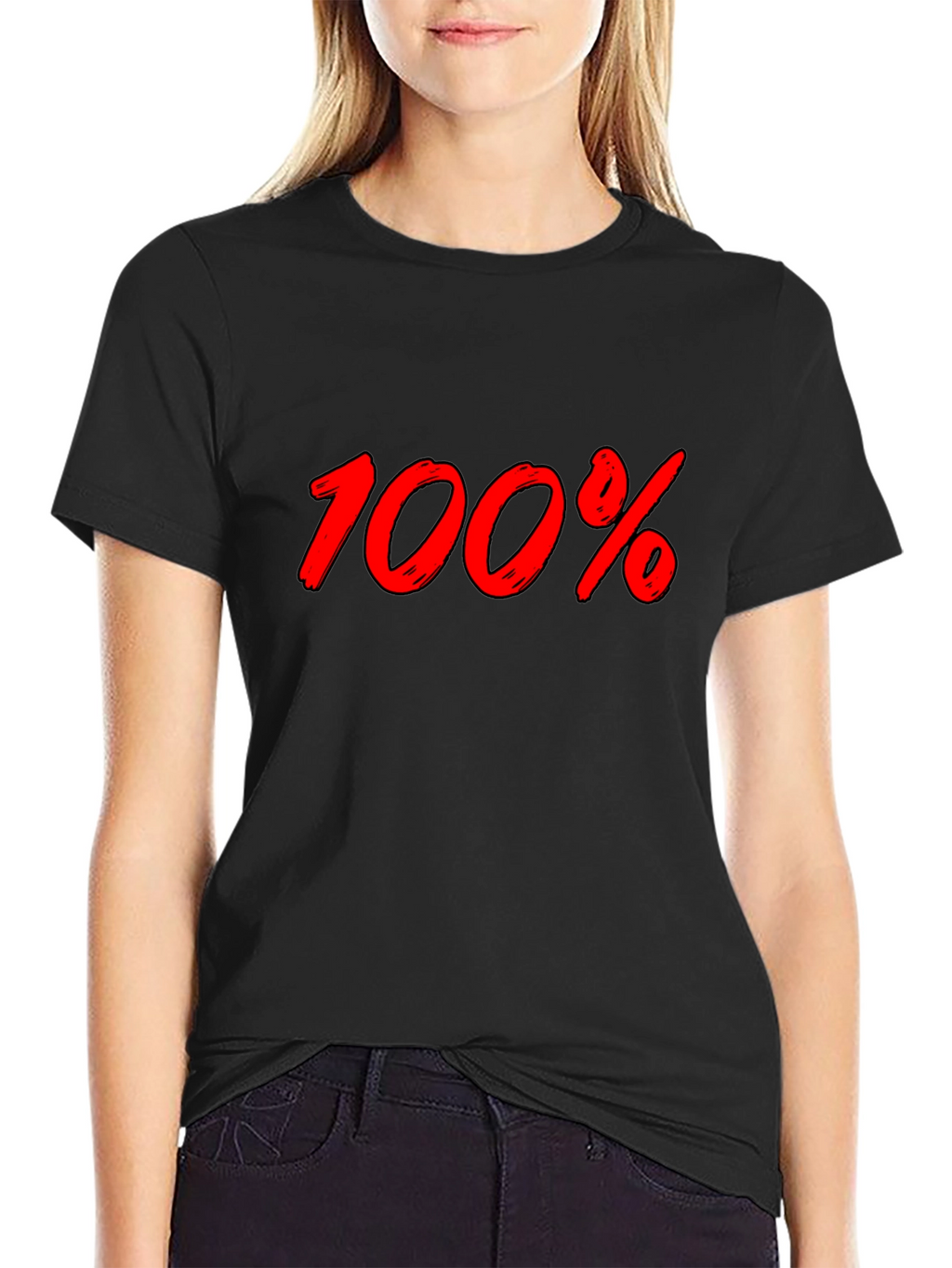 100% Graphic Black T-Shirt