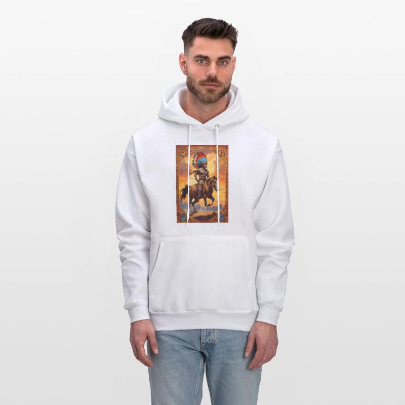 native american indian rebel in a raid