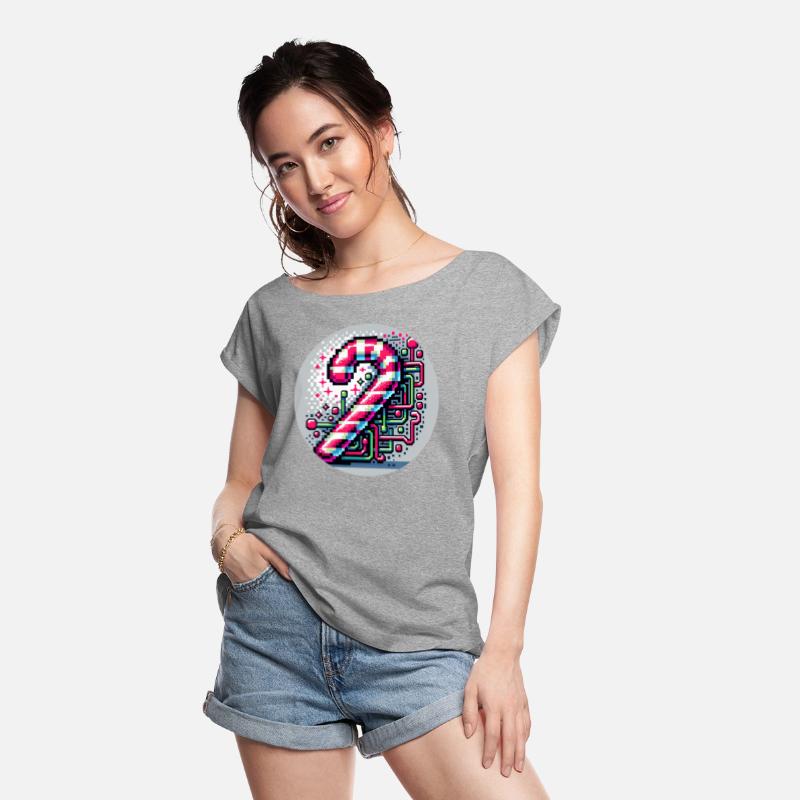 Neon Cyberpunk Candy Cane 8-Bit Pixel Christmas