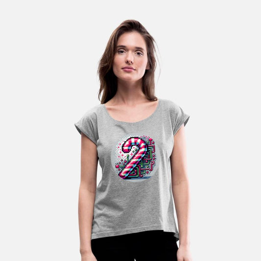 Neon Cyberpunk Candy Cane 8-Bit Pixel Christmas