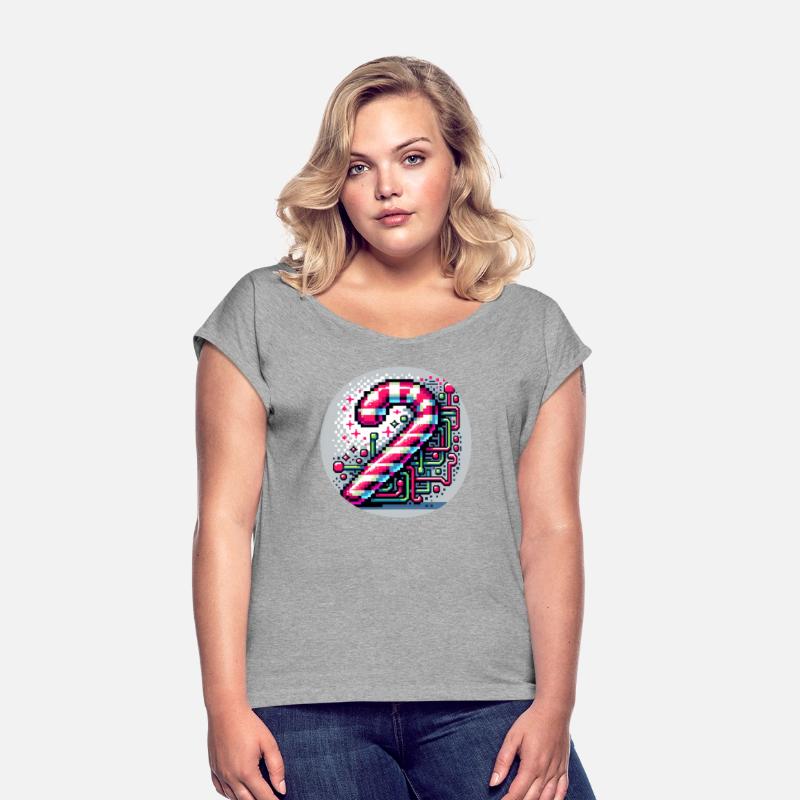 Neon Cyberpunk Candy Cane 8-Bit Pixel Christmas