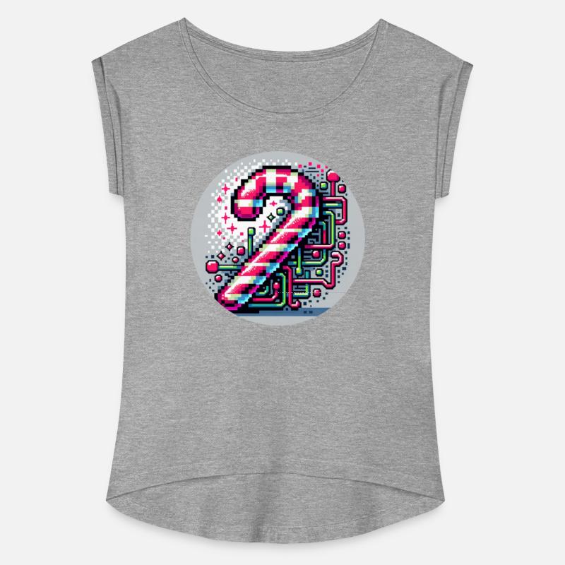 Neon Cyberpunk Candy Cane 8-Bit Pixel Christmas