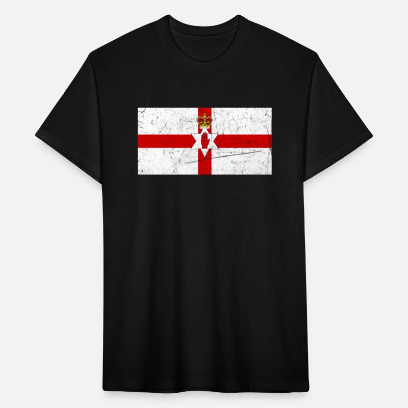 Northern Ireland Flag With National Irish Colors