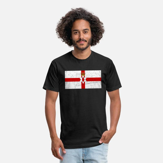 Northern Ireland Flag With National Irish Colors