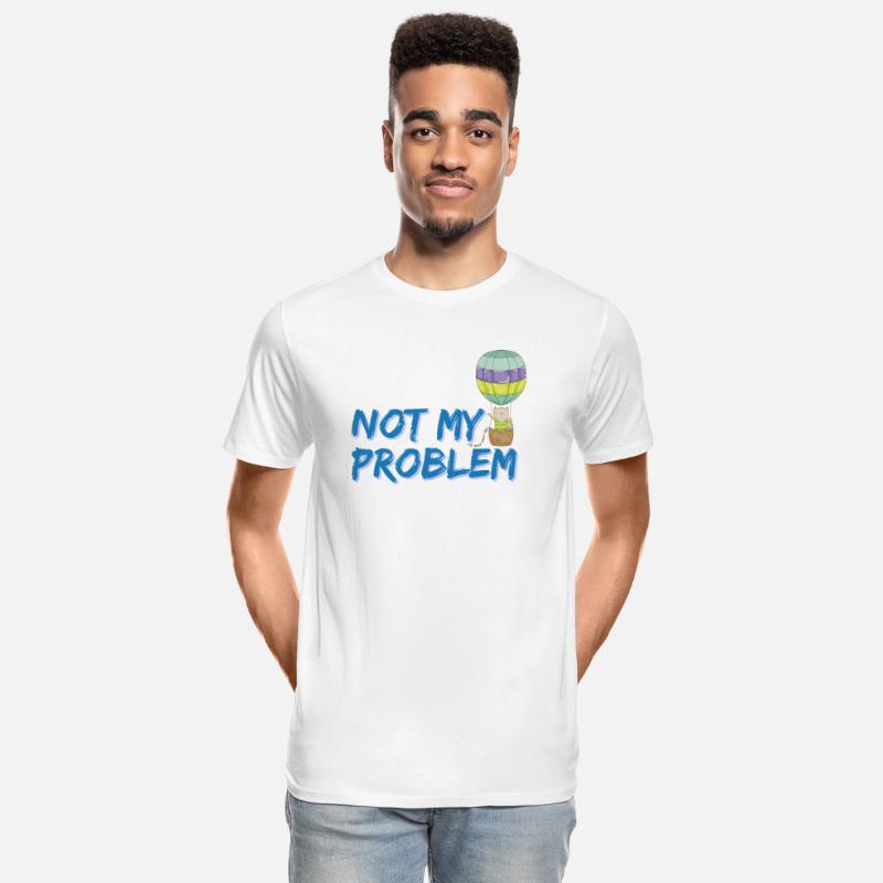 Not my problem | cute cat on a hot air balloon