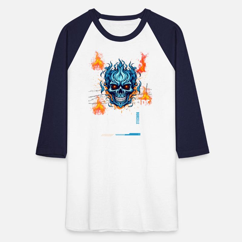 Novelty Cool Skull On Fire Cobweb T-Shirt , Best