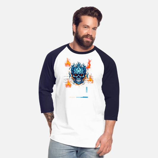 Novelty Cool Skull On Fire Cobweb T-Shirt , Best