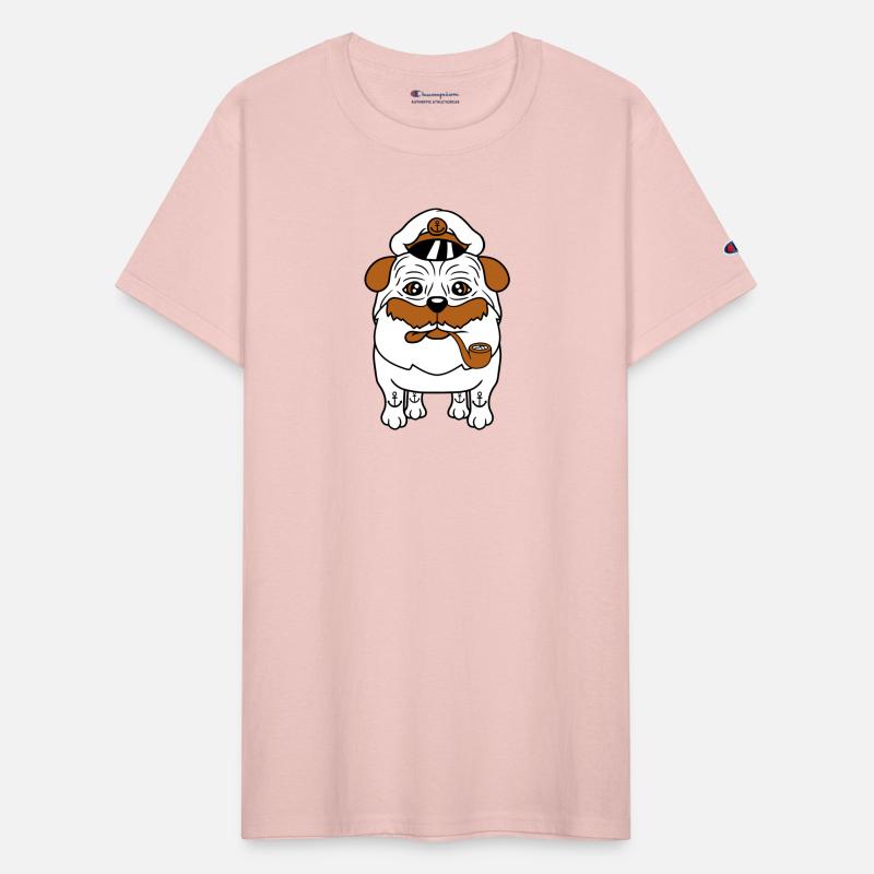 Old Pug Dog Captain Funny Cute Cool Cartoon Comic