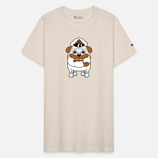 Old Pug Dog Captain Funny Cute Cool Cartoon Comic