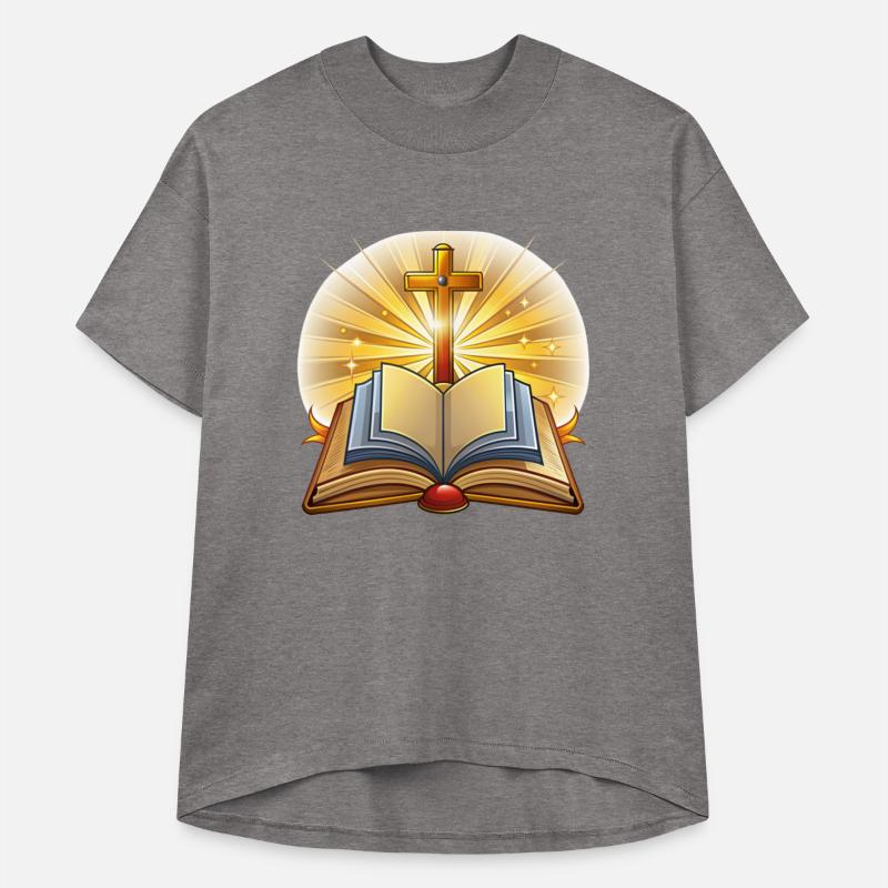 Open bible with cross