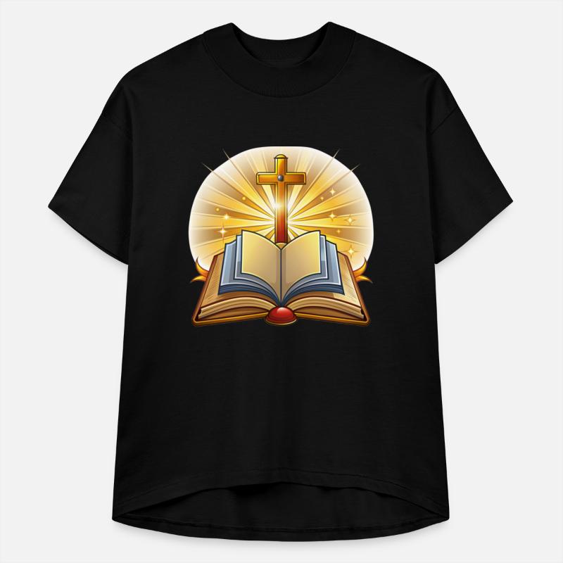 Open bible with cross