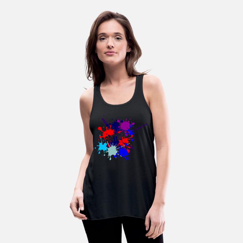 Paintball text cut out in paint splatter text