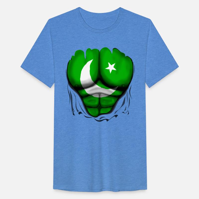 Pakistan Flag Ripped Muscles, six pack, chest t-sh