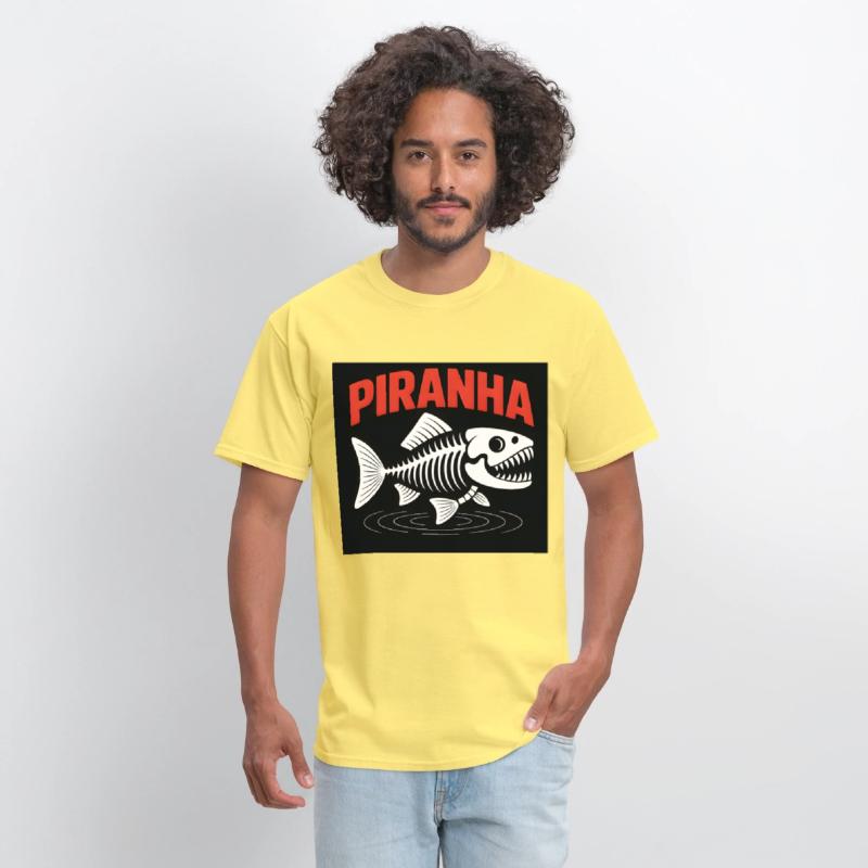 Piranha Skeleton – Bold Fish Bones Graphic