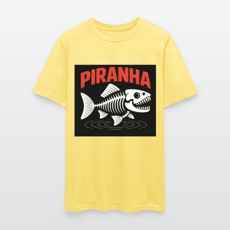 Piranha Skeleton – Bold Fish Bones Graphic