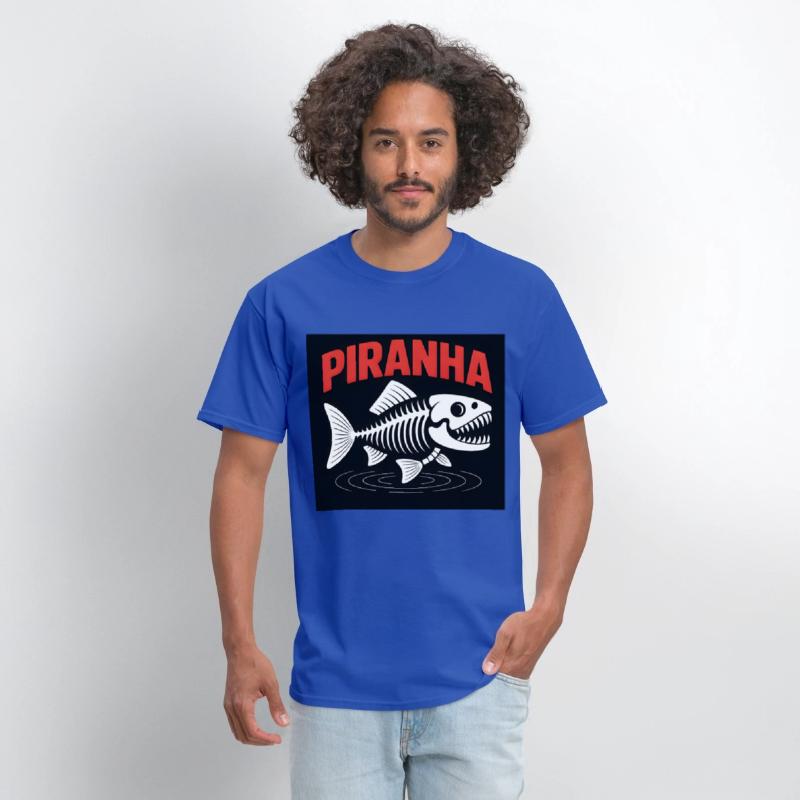 Piranha Skeleton – Bold Fish Bones Graphic