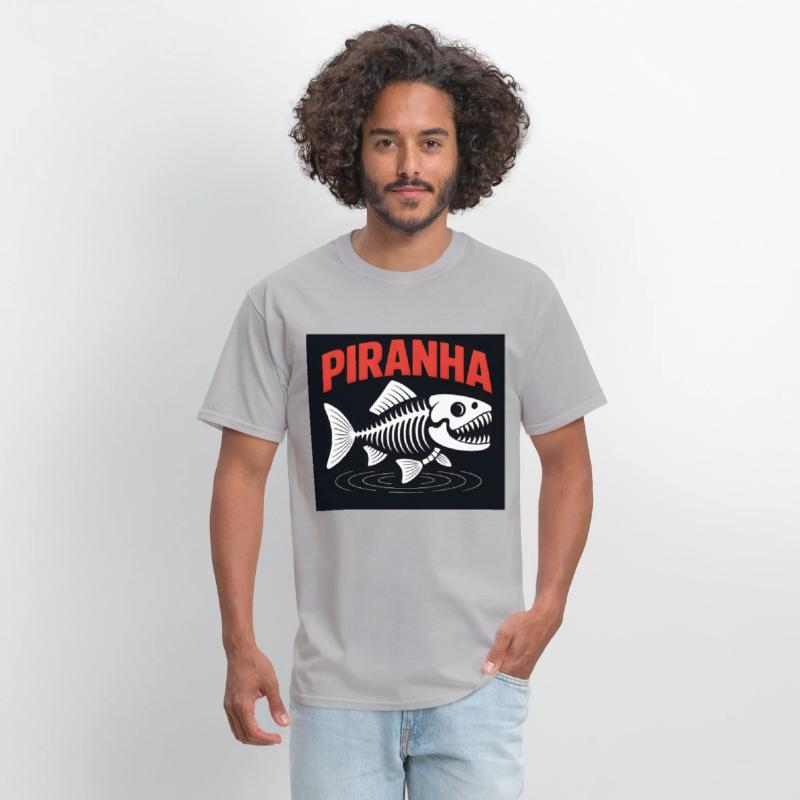 Piranha Skeleton – Bold Fish Bones Graphic