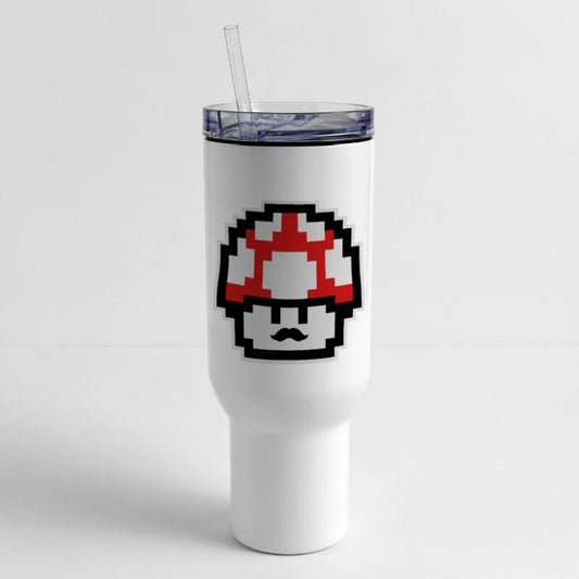 Pixel mushroom with mustache