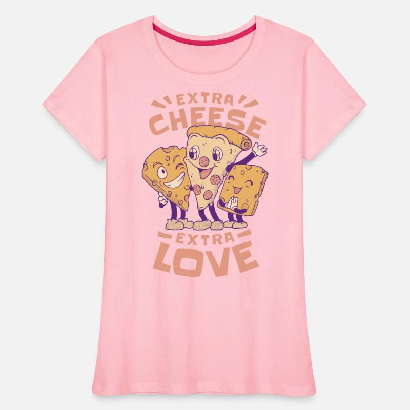 Pizza, quote that reads Extra cheese extra love