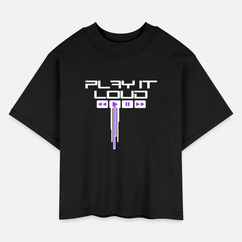 Play it Loud Button Graffiti Drop Club Music Party