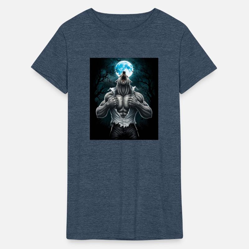 powerful werewolf's muscles full moon forest bats