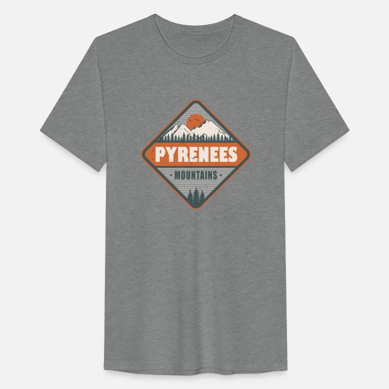 Pyrenees Mountains Vintage Hiking Design