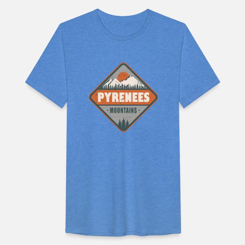 Pyrenees Mountains Vintage Hiking Design