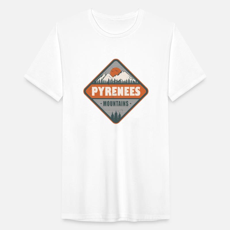 Pyrenees Mountains Vintage Hiking Design