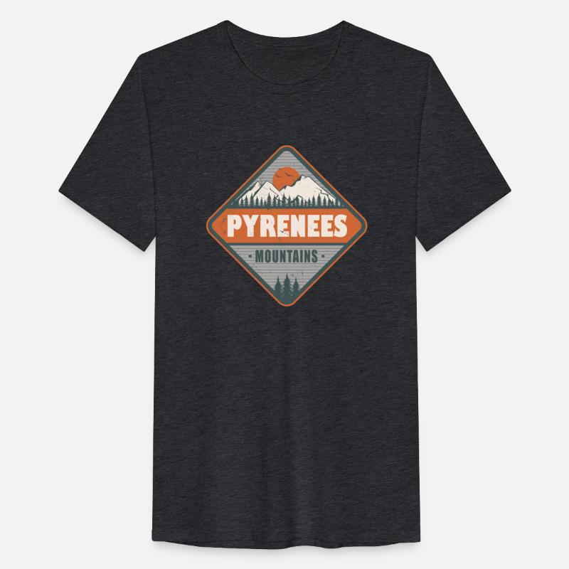 Pyrenees Mountains Vintage Hiking Design