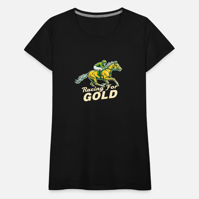 Racing for Gold Horse Jockey Design