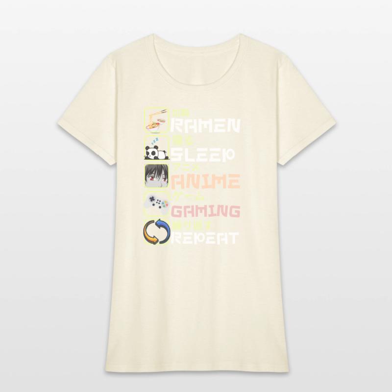 Ramen Sleep Anime Gaming Repeat-Funny anime gamer