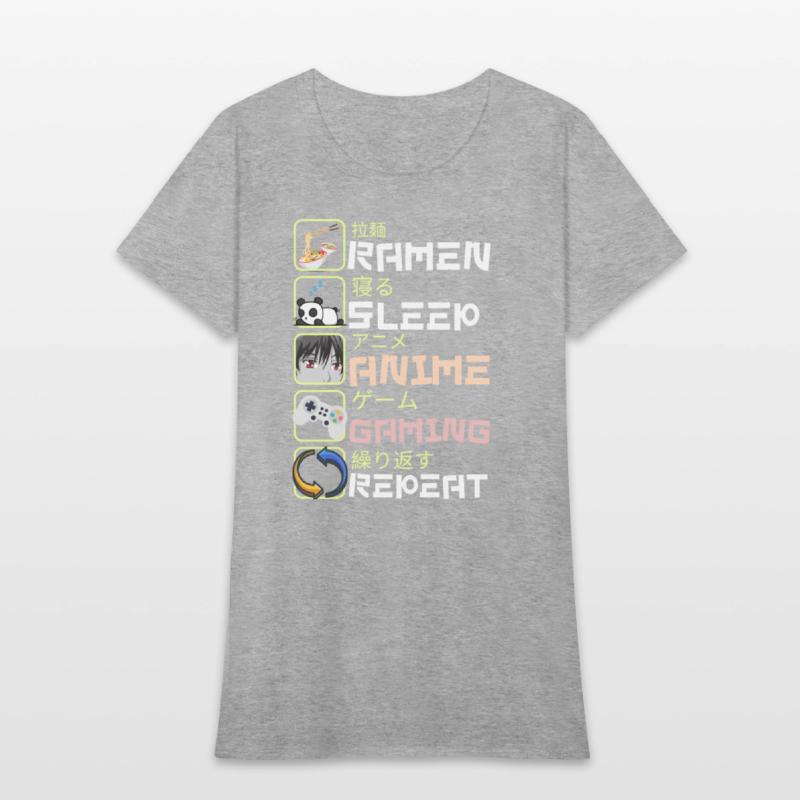 Ramen Sleep Anime Gaming Repeat-Funny anime gamer