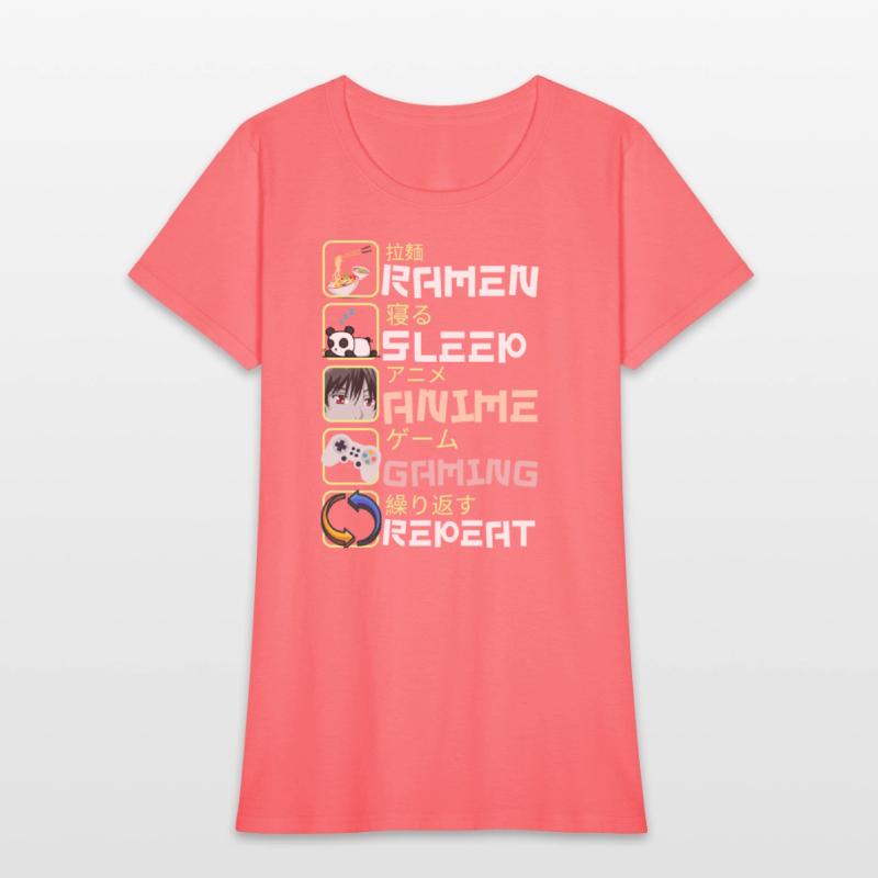 Ramen Sleep Anime Gaming Repeat-Funny anime gamer