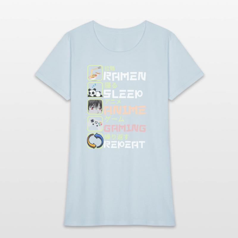 Ramen Sleep Anime Gaming Repeat-Funny anime gamer