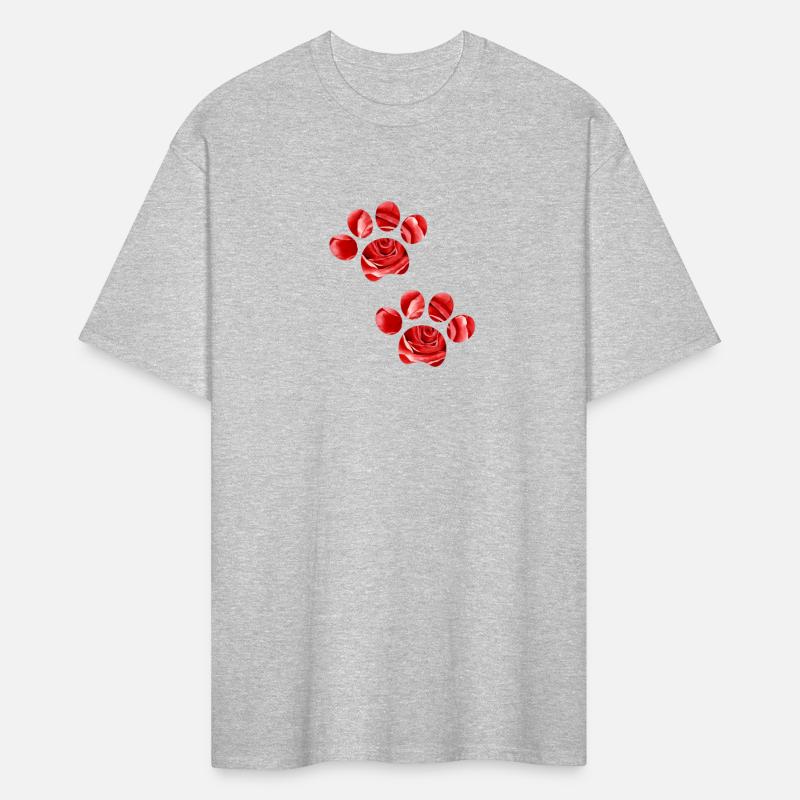 Roses and Petals Dog Paw Print