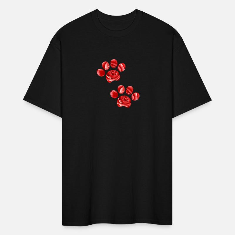 Roses and Petals Dog Paw Print