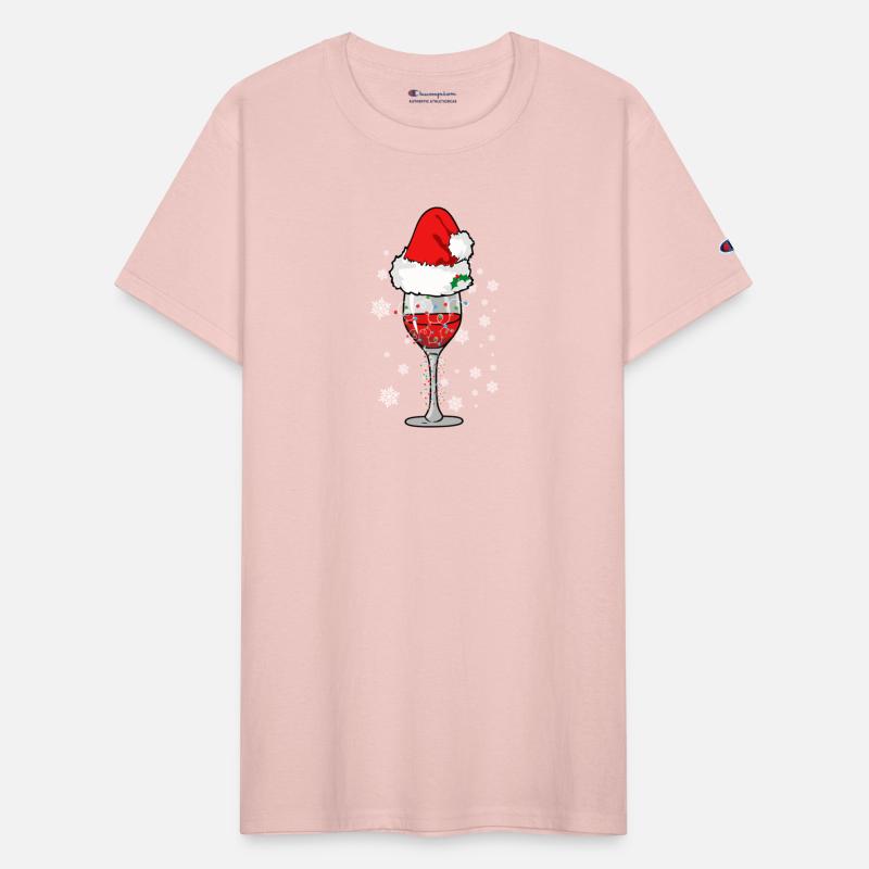 Santa Christmas Glass Of Red Wine Drinking Party