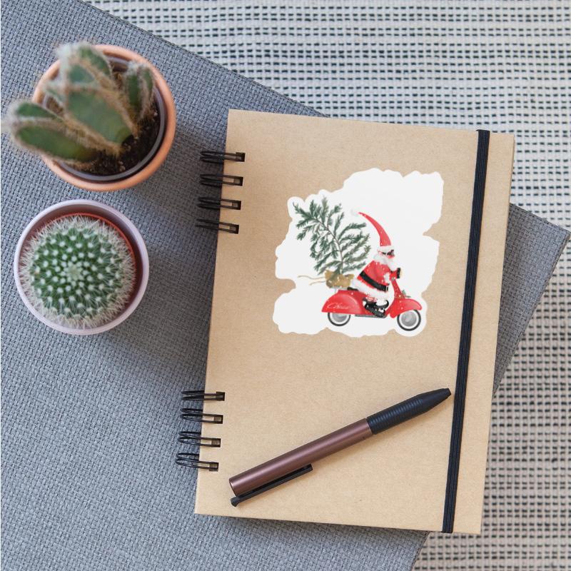 Santa on His Scooter Santa His Scooter Santa