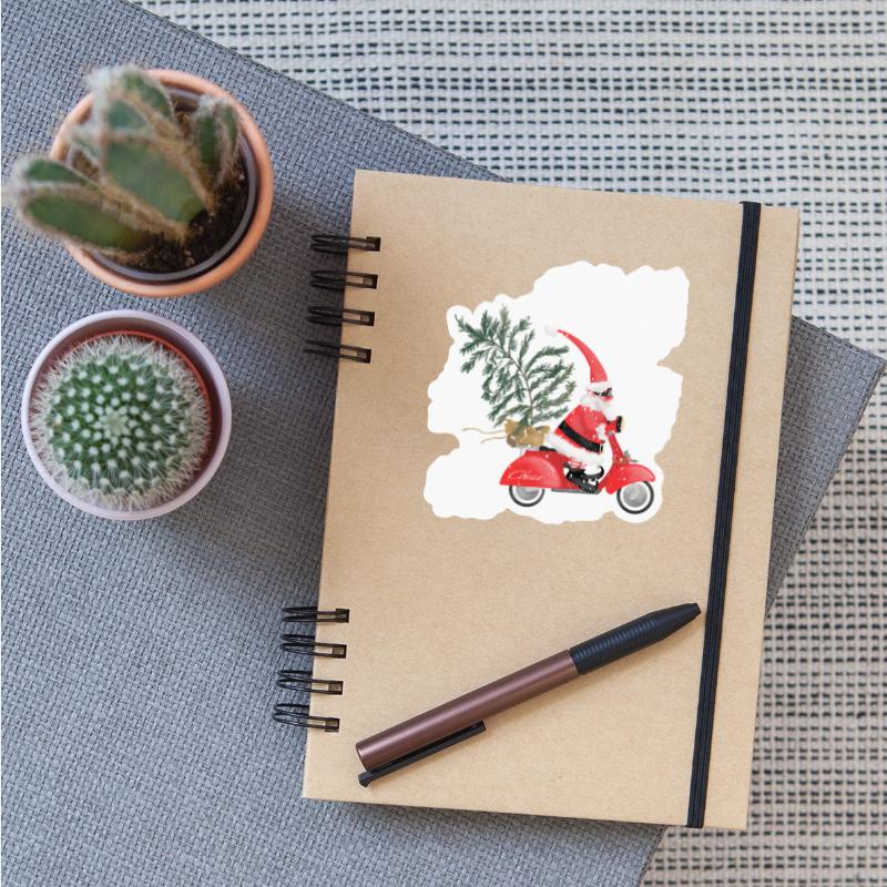 Santa on His Scooter Santa His Scooter Santa