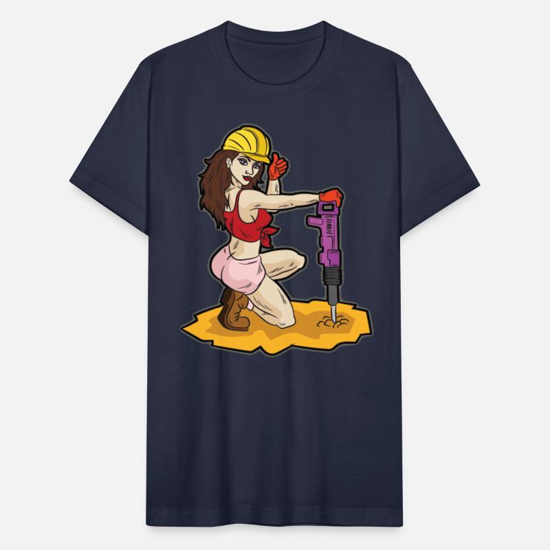 SEXY CONSTRUCTION WORKER Girl Woman Pin up