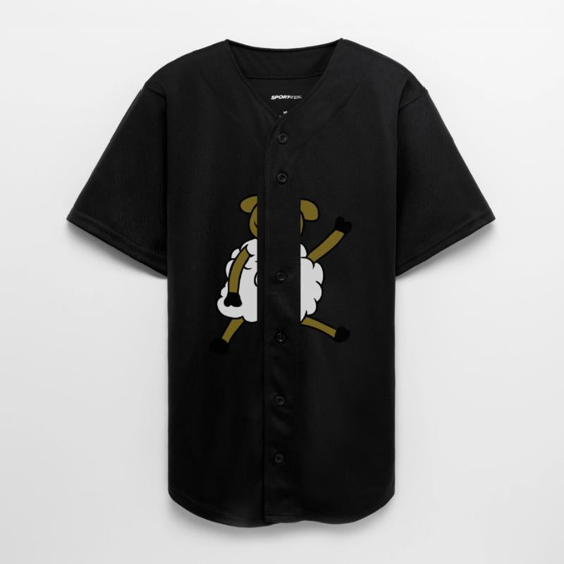 Sheep Sitting Waving Greeting Happy Smile Cool Fun