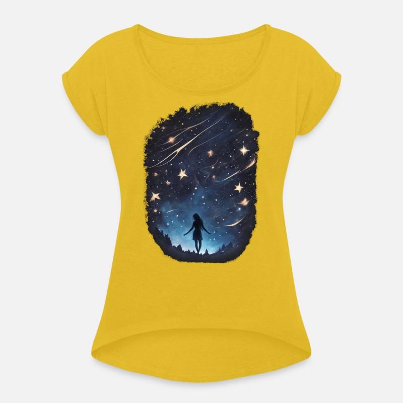 Shining stars night sky, dreamy universe